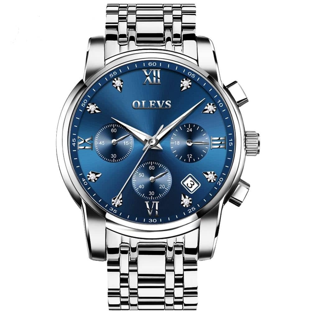 OLEVS Apex Chrono OLM28-BLUE-SILVER-58