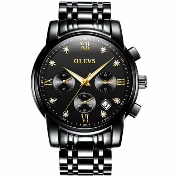 OLEVS Apex Chrono OLM28-BLACK-BLACK-58