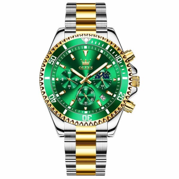 OLEVS Striker OLM28-GREEN-SILVER-GOLD-70