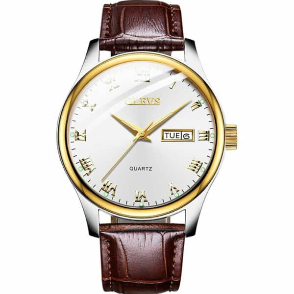 OLEVS Apollo Lucid OLC55-M-WHITE-LEATHER-68